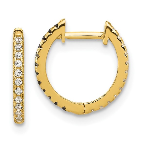 14k Madi K Black and White CZ Reversible Hinged Huggie Hoop Earrings,All Products : American Fashion Style Bags On Sale 14k Madi K Black and White CZ Reversible Hinged Huggie Hoop Earrings,All Products : American Fashion Style Bags On Sale